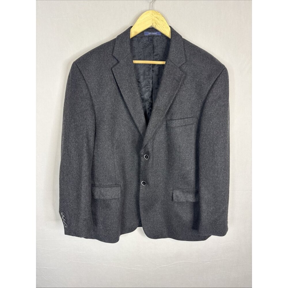 Grafton 1853 100% Cashmere Blazer 44S Gray 2 Button Sport Coat